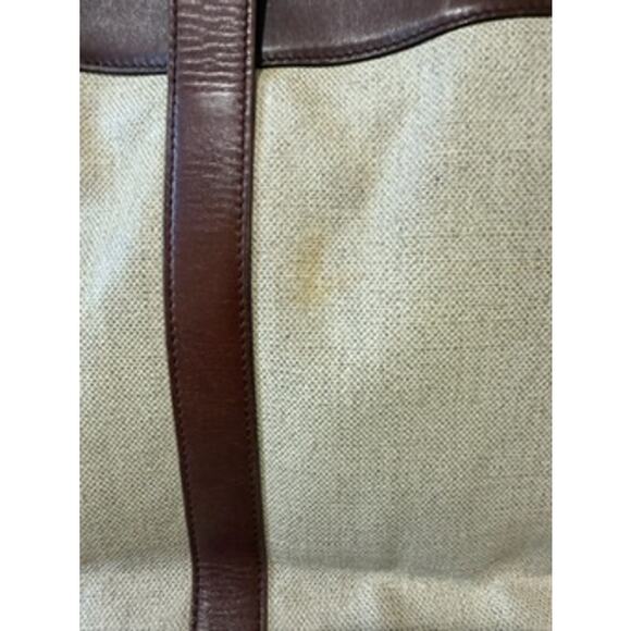 CHANEL Vintage Coated Canvas Leather Trimmed Satchel*Hologram*ENTRUPY COA - Picture 7 of 16